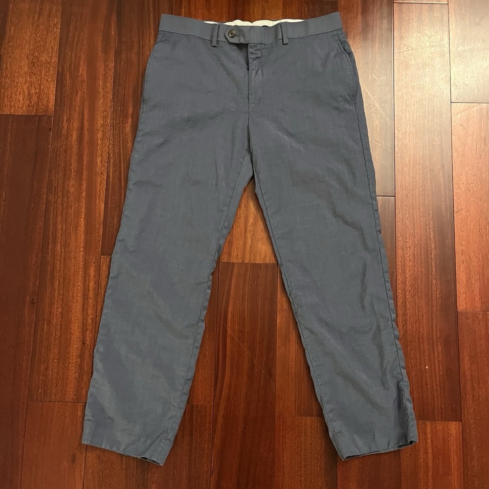Lauren Ralph Lauren Pants Men Blue 32x30 Wool Stretch Dress Pants Lightweight